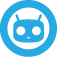CyanogenMod logo, modified, Apache License Version 2.0, see https://de.wikipedia.org/wiki/Datei:CyanogenMod-logo.png, original by CyanogenMod team CyanogenMod logo, Apache Licence Version 2.0