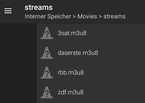 Streams in VLC