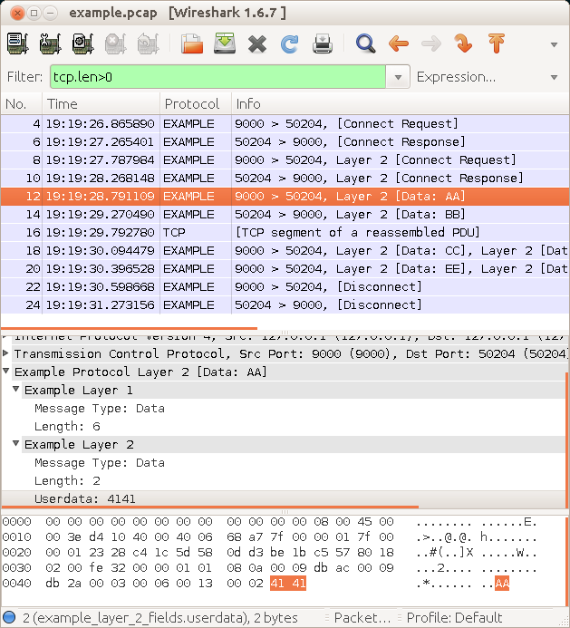 Wireshark mit eigenem Dekoder