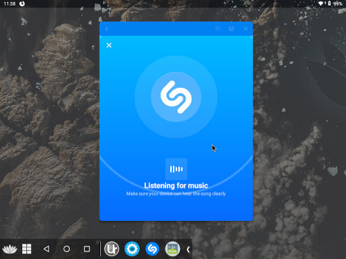 Shazam in Bliss OS