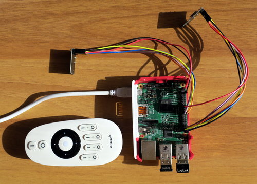 Raspberry Pi mit nRF24L01+ und Fernbedienung FUT007