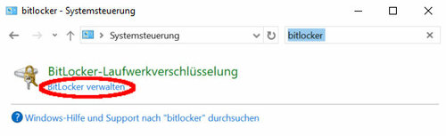 BitLocker verwalten