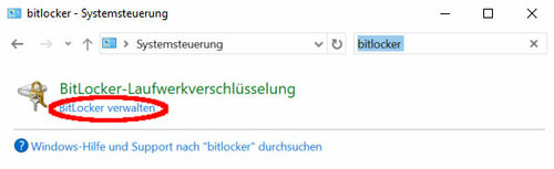 BitLocker verwalten