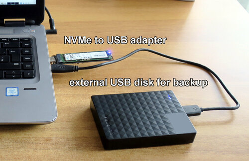 Backup auf USB-Festplatte