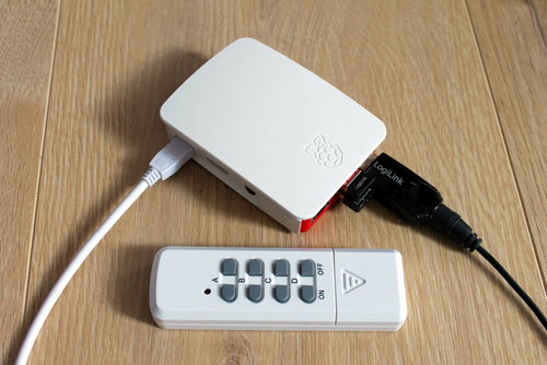Raspberry Pi mit DVB-T-Stick und 433 MHz Fernbedienung